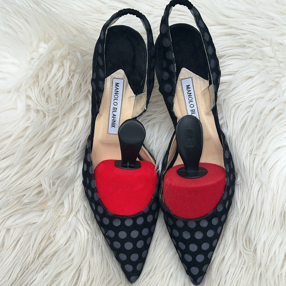 Manolo Blahnik Polka Dot Low Heel Pump 41